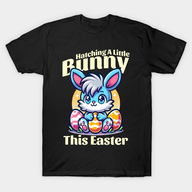 Hatching A Little Bunny This Easter, Easter Pregnancy Reveal T-Shirt by Norse Magic